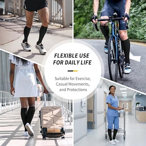 CAMBIVO 6 Pairs Compression Socks, 15-20mmHg for Work & Travel — view 6
