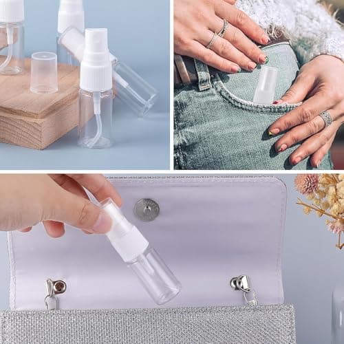 SOPSTUO 20ml Spray Bottles - 4 Pack Fine Mist Atomiser Empty Travel Spray Bottles for Toiletries Perfume Toners Rose Water Cosmetics — view 5