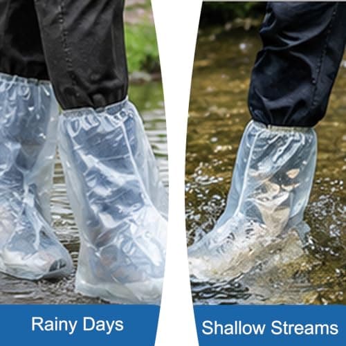 10 Pcs Waterproof Shoe Covers,Shoe Covers Disposable,Non-Slip And Waterproof,Transparent Plastic Shoes Covers,Tear-Resistant,Effectively Protects Shoes From Getting Wet,Suitable For Rainy Days;Unisex — view 6