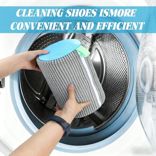 BieMian 360° Zipper Mesh Shoe Wash Bag for Machine - grey — view 4