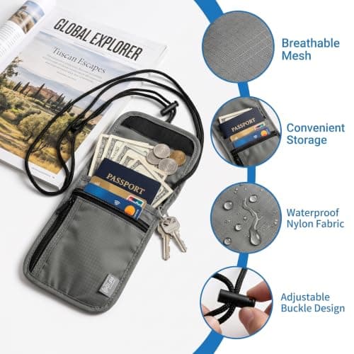 Kaaeiccr Passport Holder Travel Wallet, RFID Blocking Document Organiser — view 4