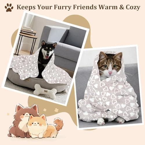 Dog Blanket Washable, 100 × 80 cm Cat Blanket, Fluffy Pet Puppy Blankets — view 5