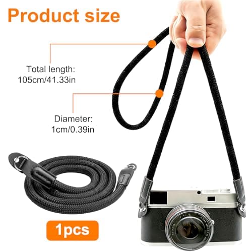 Gaomoeny 1 PcsCamera Neck Strap,105cm/41.34 inch Camera Strap Quick Release Buckles, Camera Shoulder Strap Safety Rope for DSLR Micro Single and DSLR Cameras — view 2