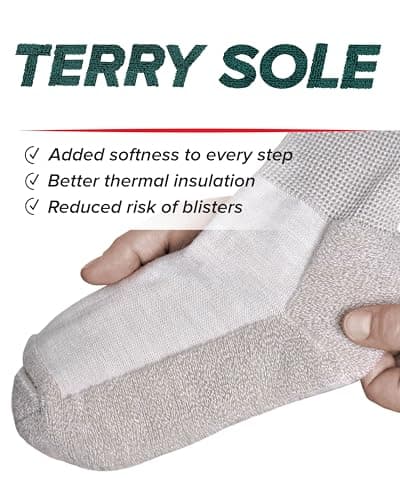 vitsocks Men's Diabetic MERINO WOOL Wide Top Gentle Grip Socks (2 PAIRS) Thermal Swollen Ankles Diabetes Feet Warm Winter, black, 10-12 uk — view 5