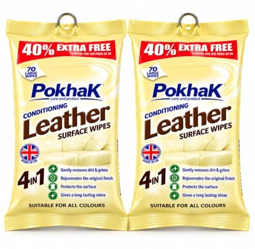 Conditioning Leather Surface Wipes 4-in-1 – 140 Large Wipes