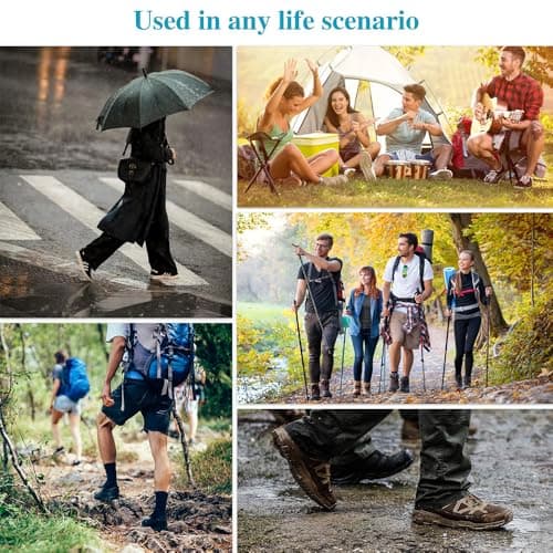 RXKFIGX 2 pairs Silicone Waterproof Shoe Covers,Reusable Upgraded Overshoes Resistant Rain Boots Non-Slip Washable Protection Cover,Waterproof Resistant Silicone Overshoes Rain Shoes Cover Boot(M) — view 5