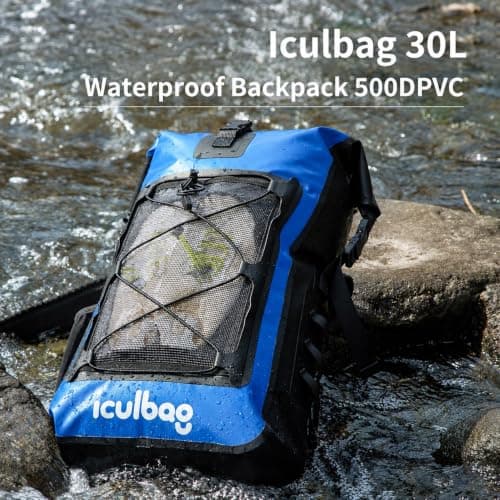 iculbag Waterproof Bags for Swimming Boarding Travel Kayaking 30L/40L Waterproof Dry Bag Backpack Rucksack Camping Gadgets Paddleboard Accessories — view 5
