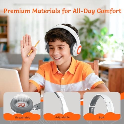 TONOSHARK Kids Headphones Wireless, Noise Cancelling Headphones for Kids — view 3