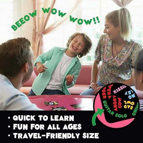 UPROAR! Family Sound-Matching Card Game – Hilarious Fast Game for Kids 7+, Parents & Teens | Easy to Learn, 2–6 Players, 10–20 Min | Travel-Size | Great for Family Game Night & Stocking Fillers — view 3