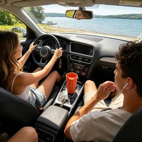 Vehicle Garbage Bag - Door Mount Receptacle, Heat Resistant Rubber Material, Multifunctional Storage Tote, Spill Proof Liner | Ideal for Road Trip Commute Automotive Center Console — view 2