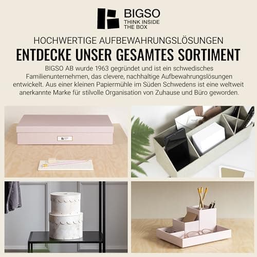 Bigso Box of Sweden A4 Folder with Elastic Strap - Fibreboard and Paper File Folder - Spacious Folder Organiser for Documents, Files, Letters etc. - Grey — view 6