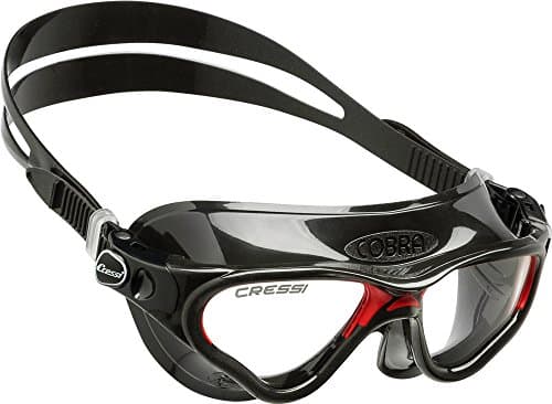 Cressi Cobra Anti Fog Premium Swim Goggles Mask - Black/Red — view 2
