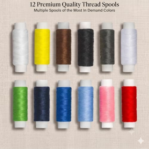Premium DIY Sewing Kit - Over 130 Supplies, 38 Thread Spools (20 Most Useful Colors & 18 Multi Colors), 40 Sewing Pins - Travel, Kids, Beginners — view 2