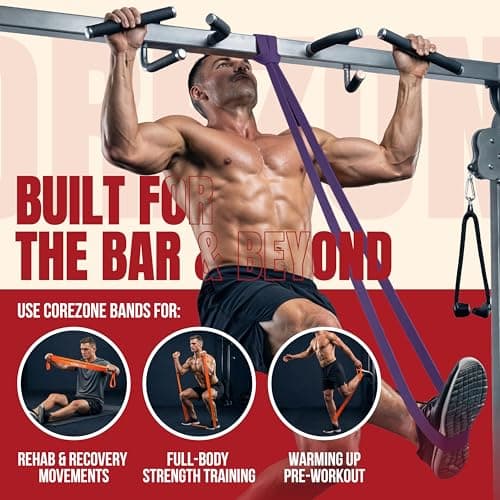 Resistance Bands for Working Out, Long Pull Up Assistance Band for Men & Women, Heavy Duty Loop Exercise Band for Strength Training, Powerlifting, Mobility, Stretching, Yoga, Pilates & Physio — view 5