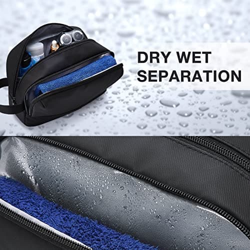 BAGSMART Men's Wash Bag, Large Capacity Travel Toiletry Bag & Wet Pocket — view 3