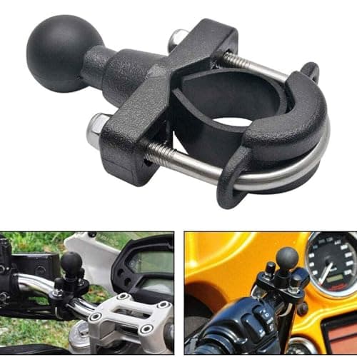 JYTDBCS Motorcycle Handlebar Base Kit with U-Bolt Universal Accessory Black Phone Holder Mount Base — view 4