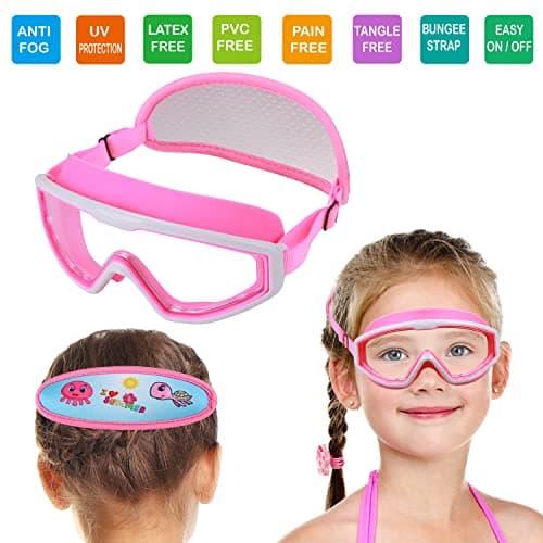 RUIGAO Kids Swim Goggles Age 4-7, Toddler Goggles No Tangle, Child Swimming Mask/Bungee Strap/Soft Band (1PK - Fun Summer) — view 2