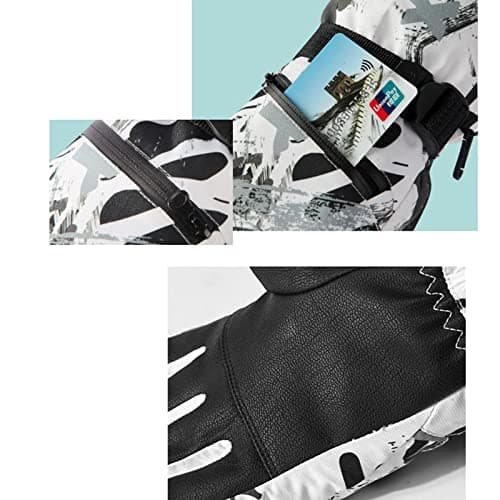 MARMODAY Winter Warm Gloves Waterproof Touchscreen Gloves Mens Warm Padded Insulated Thermal Winter Ski Gloves Travel Fitness Skiing Motorcycle Car Outdoor Gloves Blue Pink Camouflage — view 6
