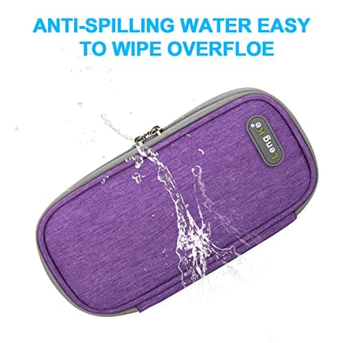 YOUSHARES Insulin Cooler case, Diabetic Travel Case, Portable Insulin Cooling Bag for Insulin Pen and Insulin Medicine （Purple） — view 4