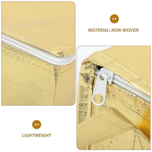 BUGUUYO Gold Non Woven Cake Cooler Bag, Foldable Waterproof Carry Tote — view 3