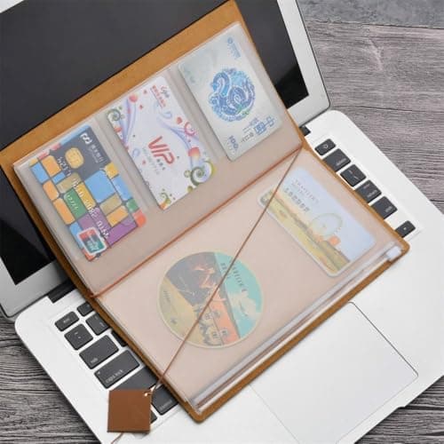 Clear Zipper Pocket for Travelers Notebook,PVC Pouch/Storage Bag Travelers Journal Accessories Inserts Pouch for Notebook, Journal, Planners(125x90mm) — view 5