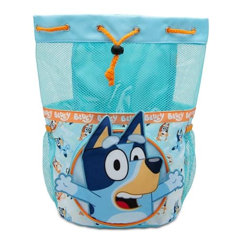 Bluey Swimming Bag Kids Childrens Beach Pool Swim Drawstring Backpack For Boys Or Girls - Blue — view 6