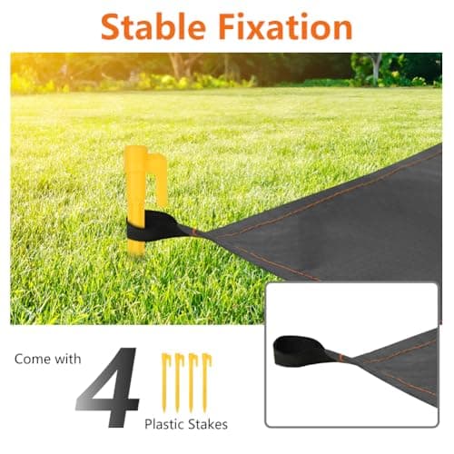 AYBUY Outdoor Travel Blanket, 200 x 210 cm Sandproof Beach Mat, Orange — view 5
