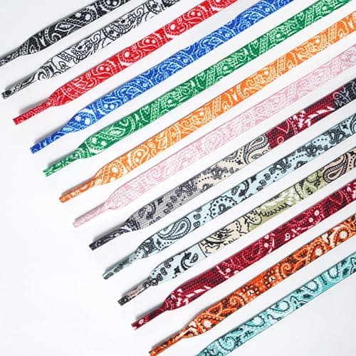 Elerevyo Flat Paisley Shoelaces for Sneakers Soft Shoestrings 1 Pair — view 4
