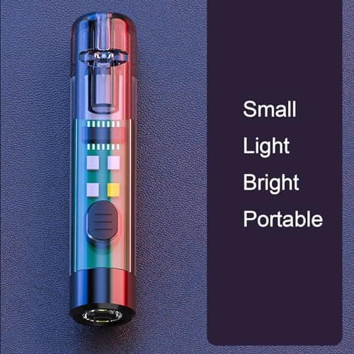 USB C Keychain Flashlight Rechargeable Multifunction Mini Portable Light Emergency Outdoor Torch with Whistle Large Capacity Battery Compact and Lightweight for Camping Hiking — view 5