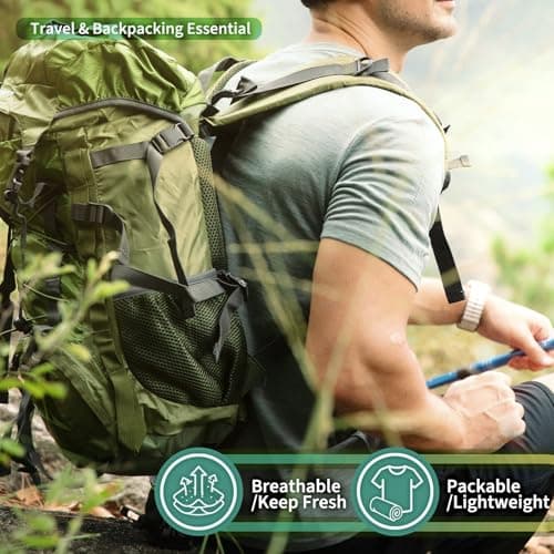 Merino Protect 100% Merino Wool T Shirt Mens Odor Resistance Base Layer Lightweight Hiking Travel T-Shirt Soft Undershirt — view 6