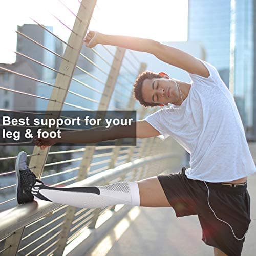 3 Pairs Knee Length Medical Compression Socks for Women & Men, 20-30 mmhg — view 6