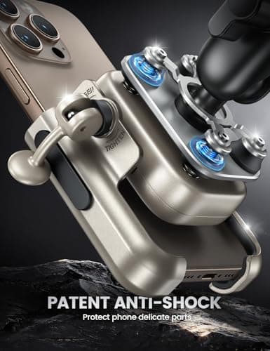 Lamicall Motorbike Phone Holder, [All-Metal] Motorcycle Phone Mount Gold — view 2