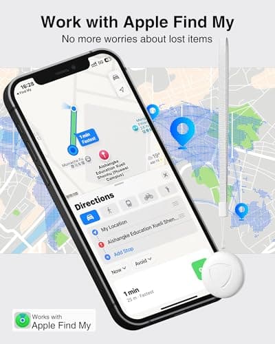 Smart Tracker Tag Item Finders - 2 Pack Smart Tag Bluetooth Key Finder Compatible with Apple Find My (IOS Only), Trackers Devices for Wallets, Bike,Suitcases, Luggages, Bags, Tracking Device, White — view 2