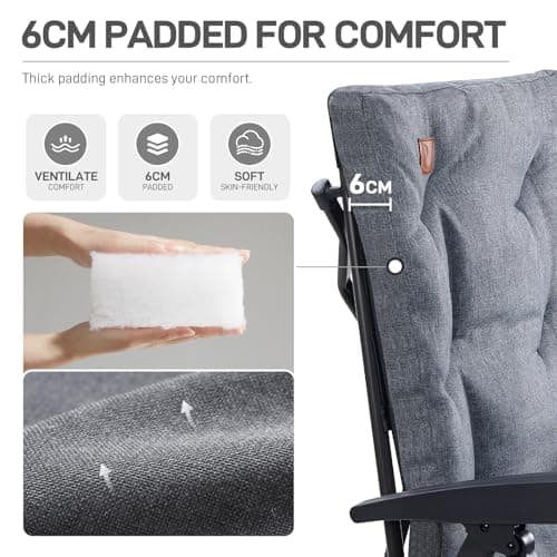 EVER ADVANCED Luxury Camping Chairs 2 Set for Adults Heavy Duty High Back — view 5