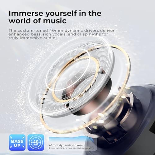 havit Active Noise Cancelling Headphones, Wireless Over Ear Bluetooth Headphones with 60ms Low Latency Game Mode, 50H Playtime, Foldable Overhead Headphones with Deep Bass, Bluetooth 5.4, App Control — view 2