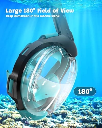 ACURE Kids Snorkel Mask Full Face SN03, Anti-Fog & Dry Top Snorkel Set, Snorkeling Gear with Easier Breathing System for 3-8 Years Old Swimming Beginners — view 5