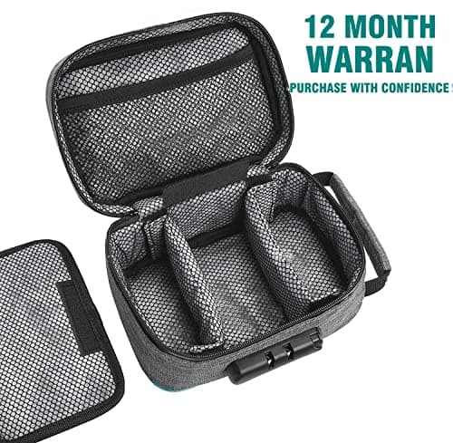 OZCHIN Smell Proof Storage Bag with Combination Lock Lunch Bag File Organizer Case Container; Medicine Lock Bag Travel Storage Case (21 x 13 x 10 cm) — view 5