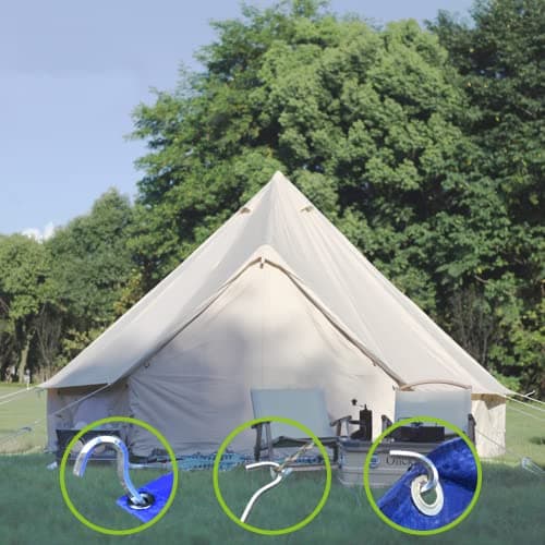 Olicky Tent Pegs Metal Heavy Duty Tent Hooks Aluminum Alloy Camping Hard Ground Pegs for Football Net Tarpaulin and Outdoor - 8Pcs — view 6