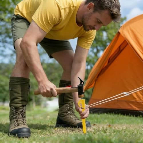 Plastic Tent Pegs 24Pcs, Heavy Duty Camping Pegs for Awning — view 6