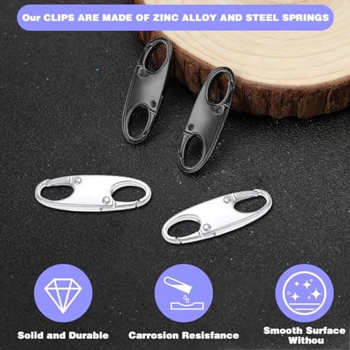 Mabor Zipper Clips Anti Theft Deterrent, 4 PCS Small Zip Puller Locks — view 5