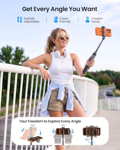 LOXP 67'' Phone Tripod with Remote, 0.01s Auto-Open for Content Creator — view 5