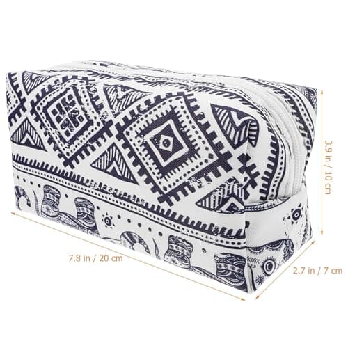 Cotton Linen Makeup Bag Zipper Pouch for Travel and Business Trips — view 2