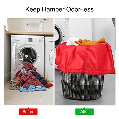 Asonen Large Laundry Bags 2 Pack, Two-way drawstring Tear-proof Portable Large Capacity Laundry Bags for Students, Apartments, Travel, Vacations, College (37 X 47 Inch, Red) — view 6