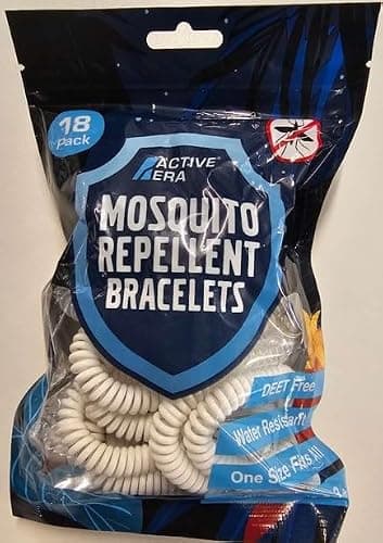 Active Era Mosquito Repellent Bracelet, Insect Midge & Mosquito Bands - Powerful DEET Free Formula - Waterproof with 250 Hours / 10 Days of Protection (Clear, Black & White - 18 Pack) — view 2