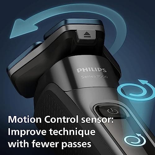Philips Shaver Series 7000 - Wet & Dry Mens Electric Shaver with SkinIQ Technology, Pop-up Trimmer, Charging Stand, Travel Case and Cleaning Brush (Model S7887/35) — view 6
