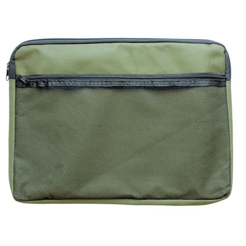 Cathedral Products A4 Canvas Document Bag with Zip and Outer Mesh Pocket - Green