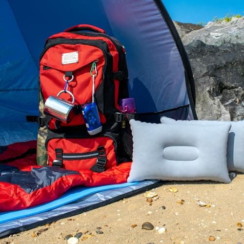 TRIXES Grey Inflatable/Travel Pillows, 2PK – Lightweight & Multipurpose — view 6