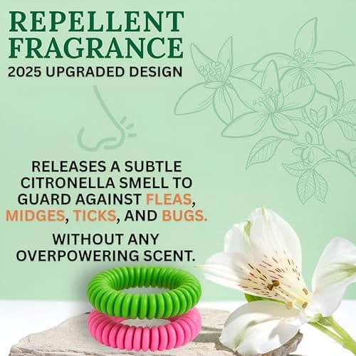 Mosquito Repellent Bracelet 12 Pcs, Adjustable Band, Deet Free Travel Essentials, Insect Repellent Bracelet - 350 Hours Mosquito Repellent, Natural Anti-Mosquito Suitable for All Ages. — view 4