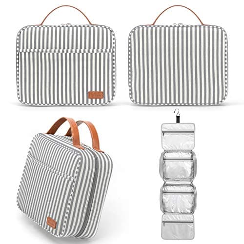 Hanging Travel Toiletry Bag, Large Capacity Wash Bag Waterproof Cosmetic Bag Makeup Organizer with 4 Compartments & 1 Sturdy Hook for Women/Men — view 5