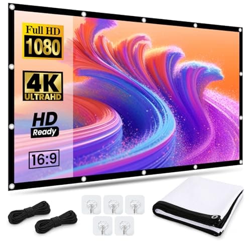CEYOME Projector Screen, 84 Inch Outdoor Foldable Screen